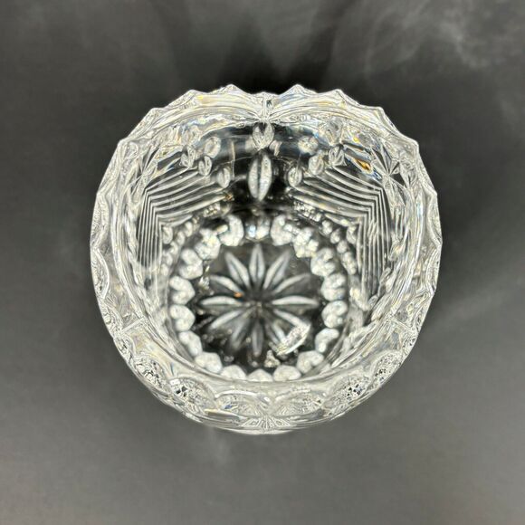 Lead Crystal Christmas Votive Candle Holder West Germany Holiday Mikasa Vintage - Picture 2 of 4